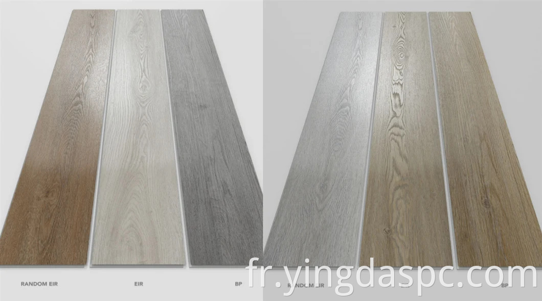 PVC Planchers Plastique Luxury Vinyle Tiles de plancher LVT Tiles de sol en vinyle Planche